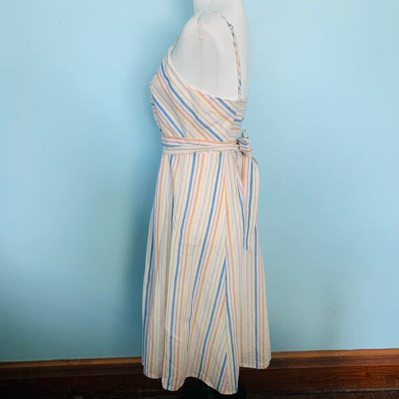 NWT GAP Fit and Flare Cami Dress in Linen-Cotton Size 8 - Picture 4 of 8